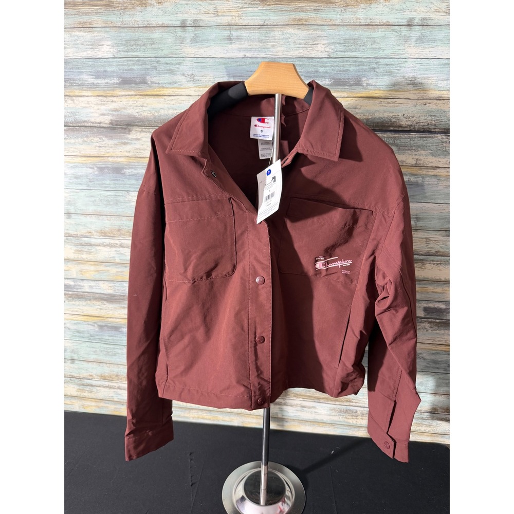 Champion Match Coaches Layering Piece Jacket Small Ruby NWT CPW253JK02 Maroon - Picture 2 of 8